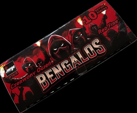 Ognie Wrocławskie Bengalos Czerwone 1 szt ognie bangalskie JF70/R