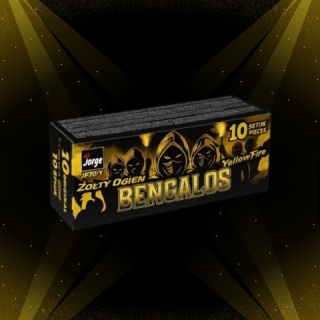 Ognie Wrocławskie Bengalos Żółte 1 szt ognie bangalskie JF70/Y