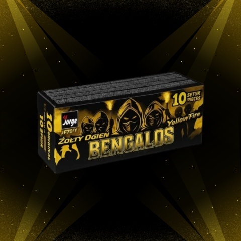 Ognie Wrocławskie Bengalos Żółte 1 szt ognie bangalskie JF70/Y