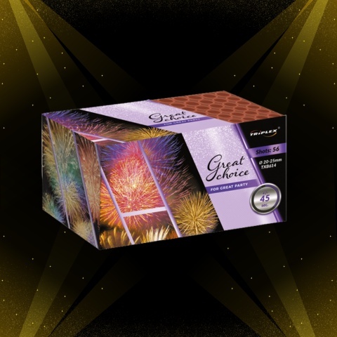 Wyrzutnia Triplex GREAT CHOICE FOR GREAT PARTY TXB614 - 56 strzałów