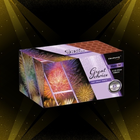 Wyrzutnia Triplex GREAT CHOICE FOR GREAT PARTY TXB614 - 56 strzałów